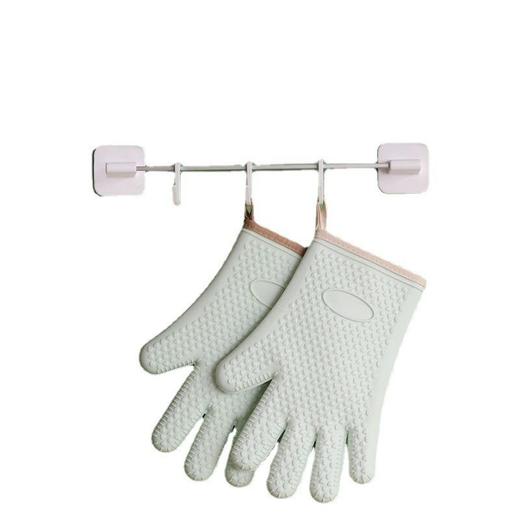 「五层加厚！隔热防烫」防烫隔热手套 厨房用品微波炉烘焙烤箱耐高温硅胶防滑加厚五指灵活 商品图4