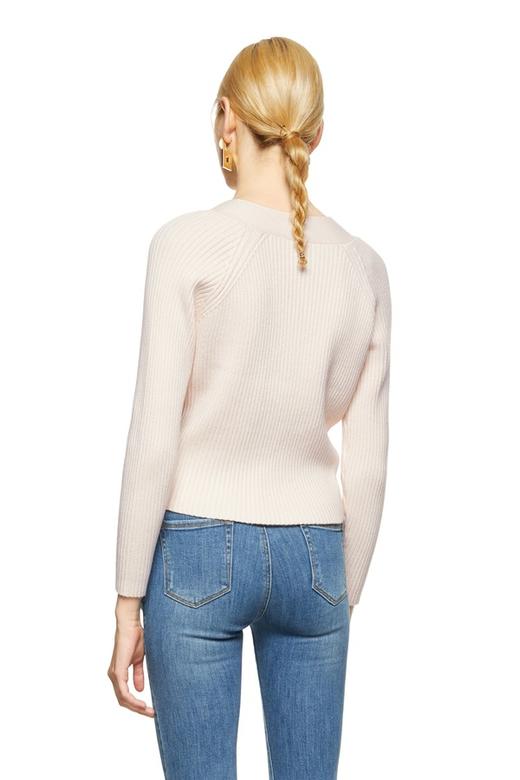 AVA 拼色大纽扣V领开衫 8845 商品图2