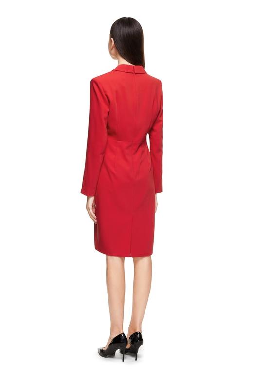 SIA SAYLOR 红色后开衩西装连衣裙 8797 商品图2