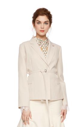 AVA 米色束腰西装外套 5597