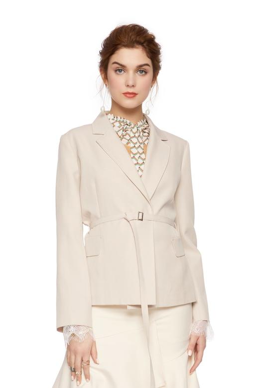 AVA 米色束腰西装外套 5597 商品图0