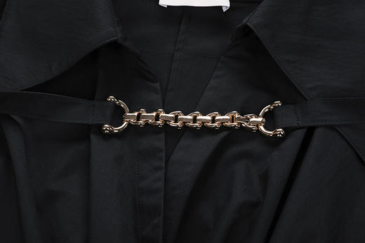 宽松腰部纽花项链连衣裙 商品图4