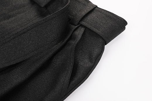 压褶收腰腰带阔腿长裤 商品图4