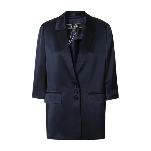 EITIE爱特爱夏季新款气质翻领通勤百搭显瘦七分袖西装外套女7003703 商品图5