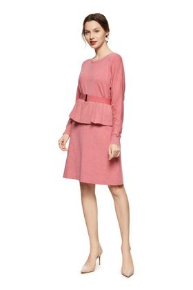 ELLA JADE 粉色束腰针织连衣裙 8702