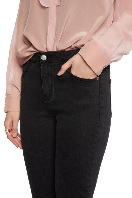 CU+CH蔻趣 黑色磨边修身牛仔裤 5172 商品图2