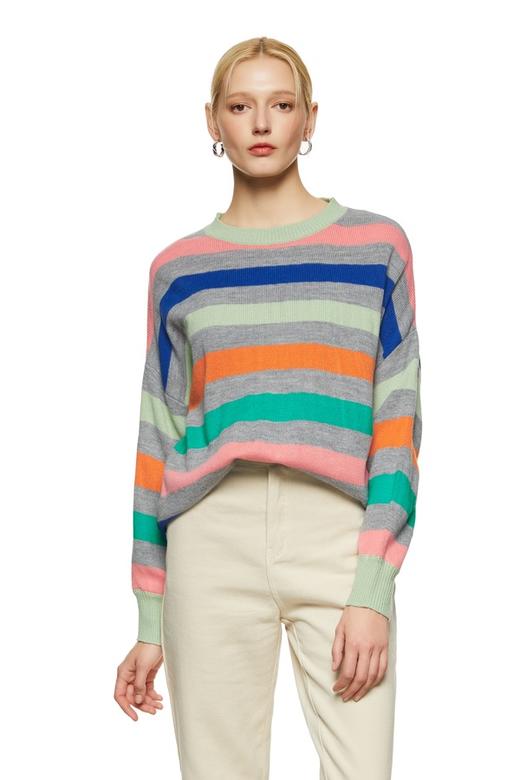 LNNNS 彩色条纹套头毛衫 8773 商品图0