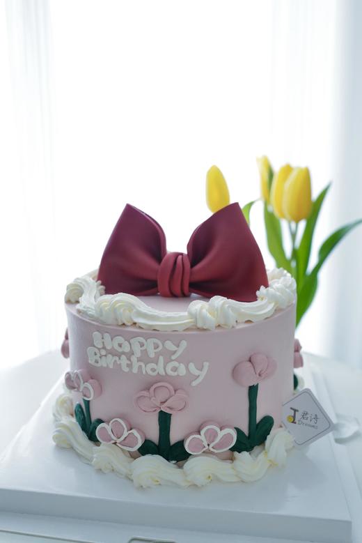 复古小粉花蝴蝶结 商品图0