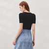 EITIE爱特爱夏季新款时尚百搭纯色V领针织衫女上衣套头7001701 商品缩略图4