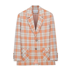 学院风格纹西服