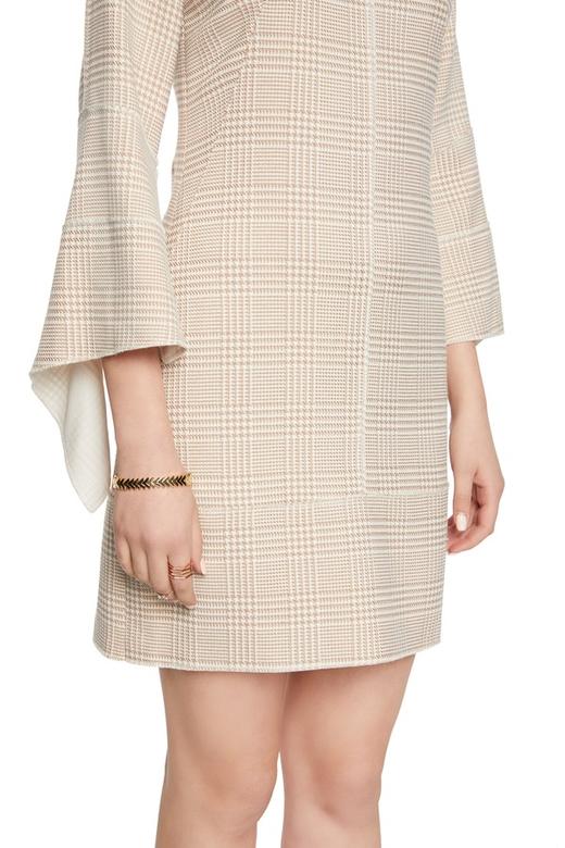 AVA 设计感衣袖千鸟格连衣裙 5601 商品图2