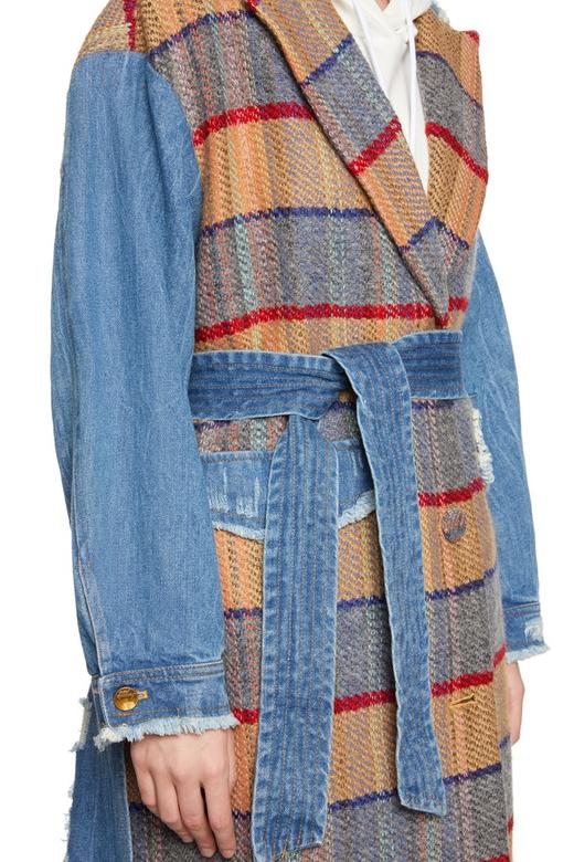 VERDPEEIN婉派 格纹拼接牛仔大衣 5261 商品图2