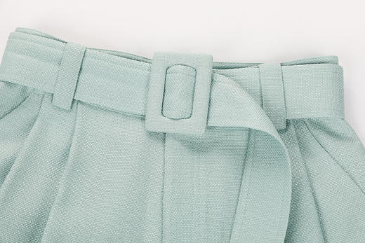 压褶收腰腰带阔腿长裤 商品图2