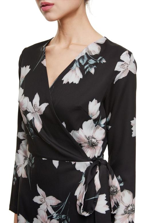 ELLA JADE V领束腰印花连衣裙 8886 商品图3