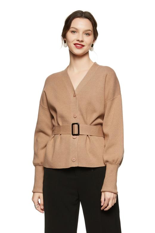 ELLA JADE 方扣束腰针织外套 8750 商品图0