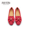 西村名物2023春季新款晚晚风时尚潮流蝴蝶结单鞋女软底浅口11931 商品缩略图0
