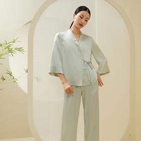 女真丝刺绣衣裤套YSFDA205