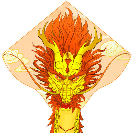 【东方巨龙风筝 户外炫酷放飞】潍坊大宗东方苍龙风筝 巨龙头风筝 3D风筝 加粗骨架 微风就能飞 商品图4