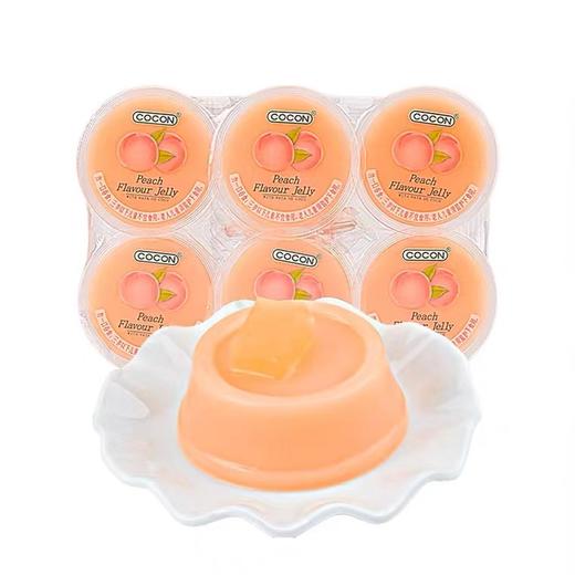 马来西亚可康牌白桃味果冻708g/051525 丰富水果味含椰纤果冻方便食用配3个小勺 商品图0