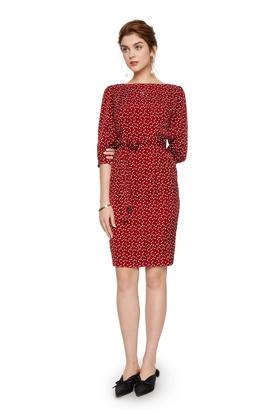 SUMMER & SAGE 爱心印花束腰连衣裙 5699