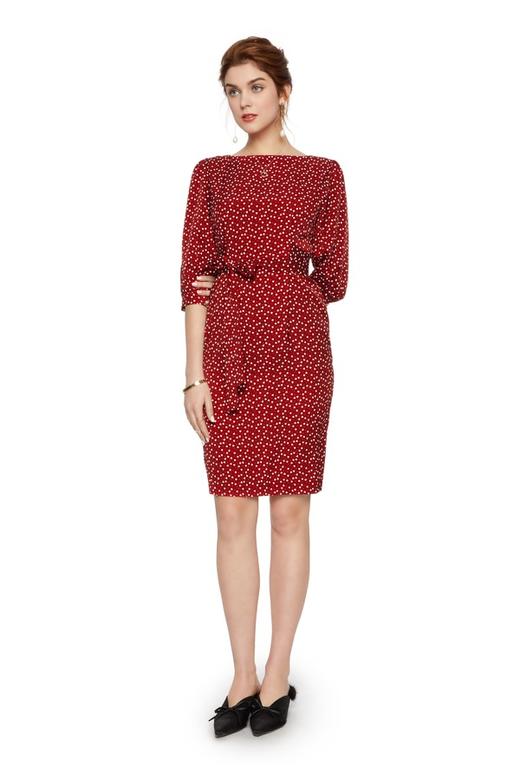 SUMMER & SAGE 爱心印花束腰连衣裙 5699 商品图0