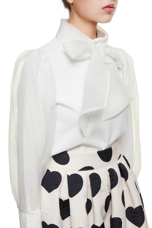 ELLA JADE 欧根纱拼接系带上衣 8878 商品图3