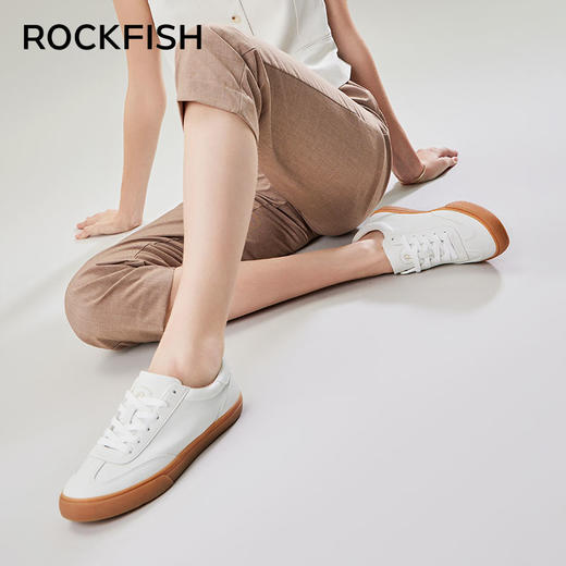 【经典百搭】Rockfish 901男女同款不怕湿复古单层皮面德训鞋 商品图4