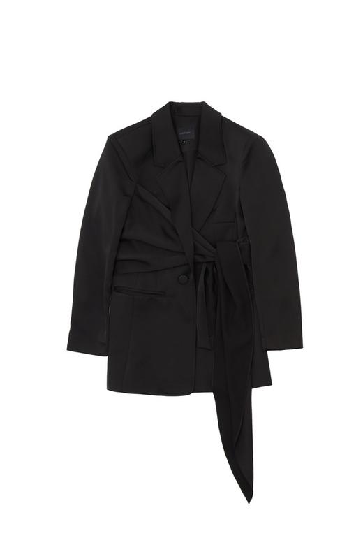AUGUST 1 EIGHT 系带束腰黑色西装外套 5713 商品图4