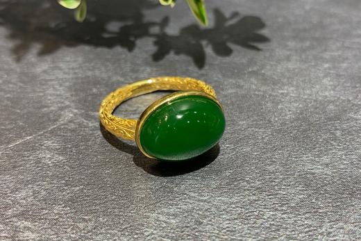 【御珠宫坊】金镶碧玉戒指 商品图2