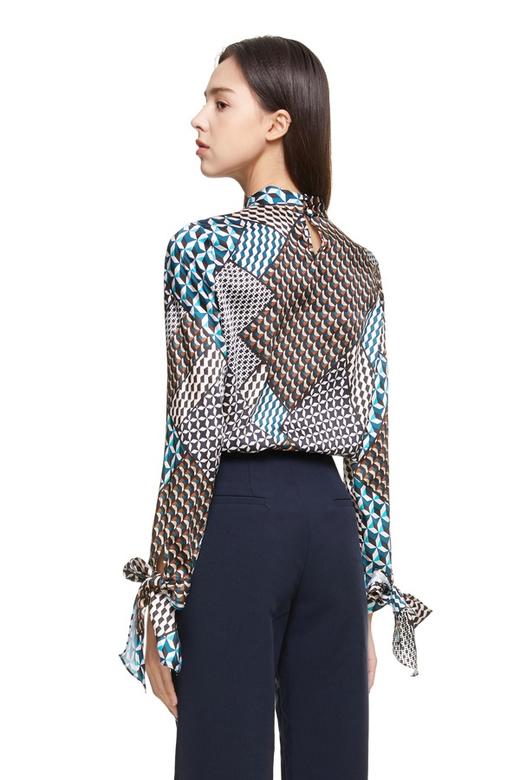 ESTELLICA 几何印花系带衬衣 8831 商品图2