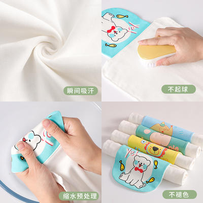 婴儿吸汗巾儿童纯棉隔汗巾4层2-4岁 一条装（颜色随机发货） 商品图1