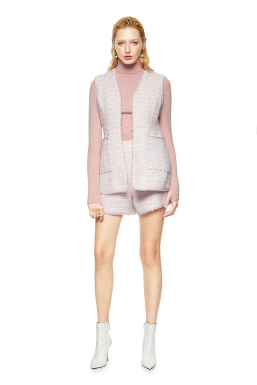 Le Malene 粉色小香风马甲短裤套装 8896 商品图0