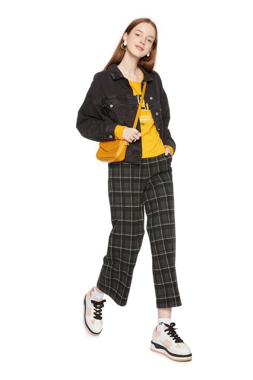 Pull&Bear 简约黑色牛仔短外套 5346 商品图3