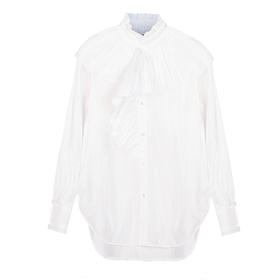 披肩领单边溢边衬衫