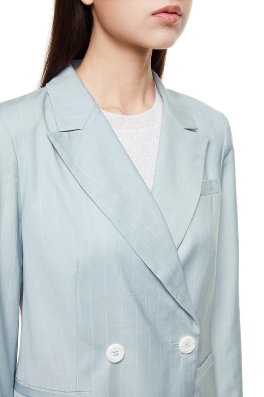 ESTELLICA 浅蓝条纹开衩西服套装 8872 商品图3