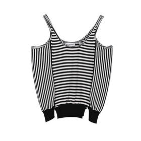 条纹针织吊带背心