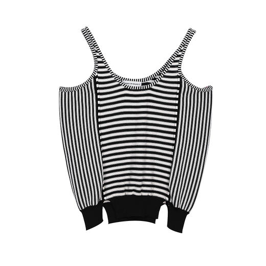 条纹针织吊带背心 商品图0