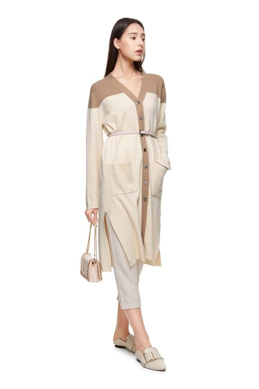 LNNNS 拼色针织长开衫 8767 商品图1