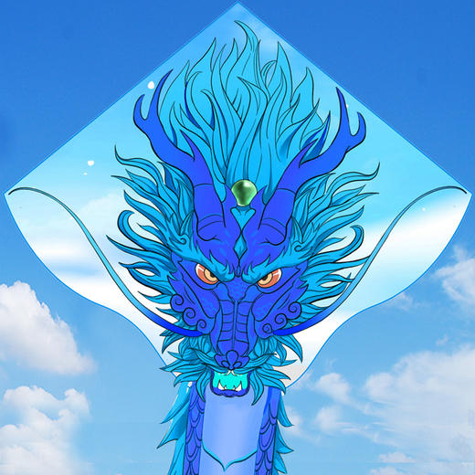 【东方巨龙风筝 户外炫酷放飞】潍坊大宗东方苍龙风筝 巨龙头风筝 3D风筝 加粗骨架 微风就能飞 商品图2