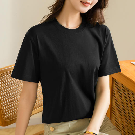 宽松t恤基础圆领体恤韩版休闲遮肚子上衣SG-DY330189 商品图5