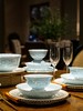富玉 景德镇陶瓷餐具套组家用玲珑瓷 青釉金枝玉叶餐具 商品缩略图4