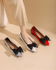 西村名物春季新品漆皮甜美减龄蝴蝶结浅口单鞋T22AE19431 商品缩略图0