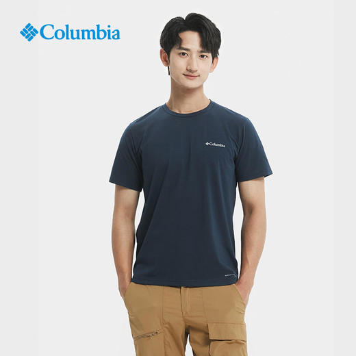 哥伦比亚男式净色防晒速干短袖T恤AE0805 商品图0
