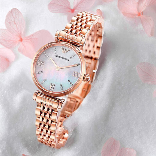 【一般贸易】Armani阿玛尼满天星系列石英贝母表盘时尚女表手表女简约气质石英表AR11316 商品图1