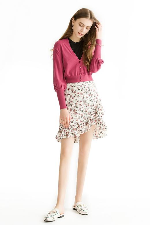 Snidel 桃红色宫廷风针织开衫 1508 商品图1