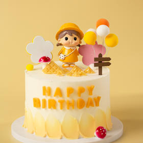 生日蛋糕 气球女孩