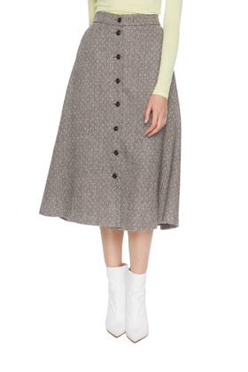 NOIR 人字纹高腰半身裙 5841