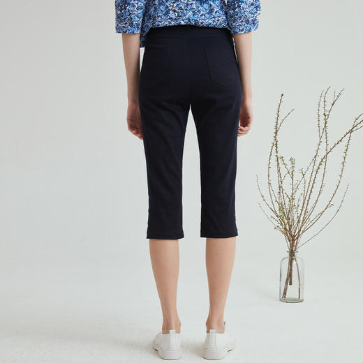 VIVIAN LIU R2315008春女装新款微弹力高腰斜插兜时尚百搭女裤 商品图1