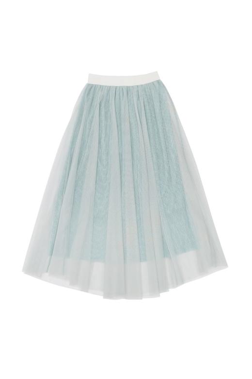 SUMMER & SAGE 粉蓝色半透视纱裙 5609 商品图4