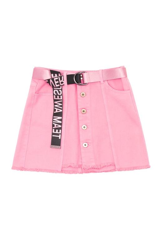 FIVE PLUS（5+） 粉色磨边束腰A字裙 5430 商品图6